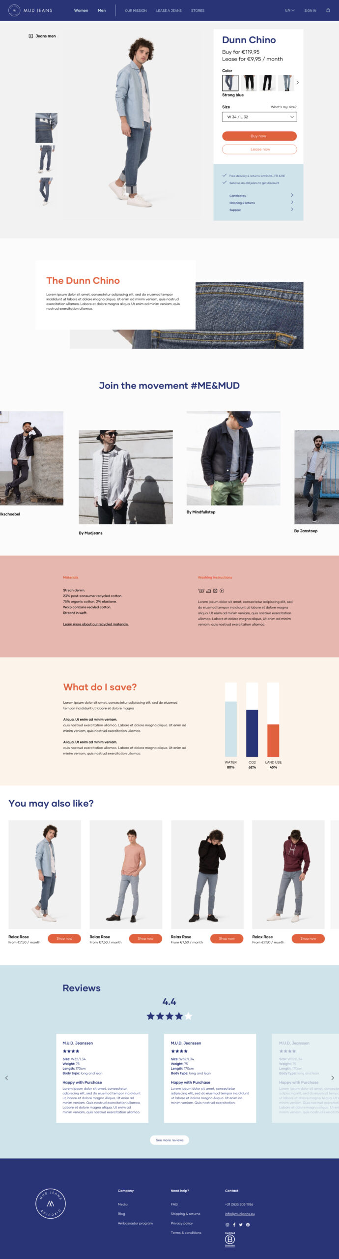 Design website MUD jeans