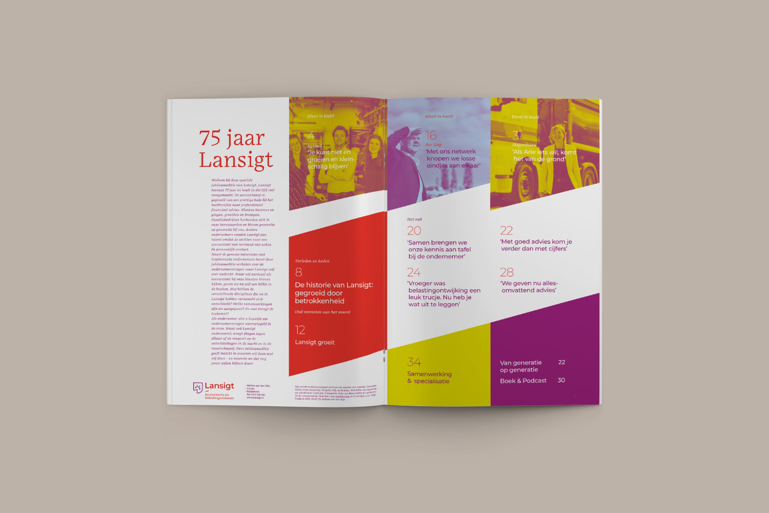 Grafische vormgeving brochures Lansigt